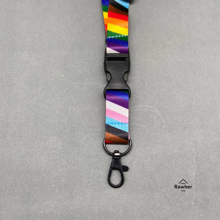RAWHER – wholesale Snodd - Unisex – Klassisk Progress Pride-nyckelband med justerbar längd