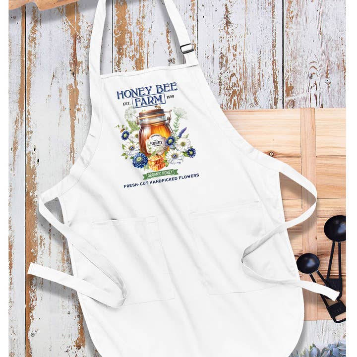 Modern Farmhouse Honey Bee Farm Apron for wholesale by Avery Lane Gifts