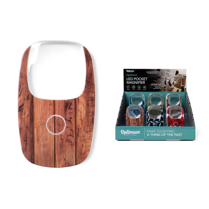 Optimum Optical The Hobbyist OptiCard LED Pocket Magnifier and other Purchase Wholesale magnify. Free Returns & Net 60 Terms on Faire trending on Faire.