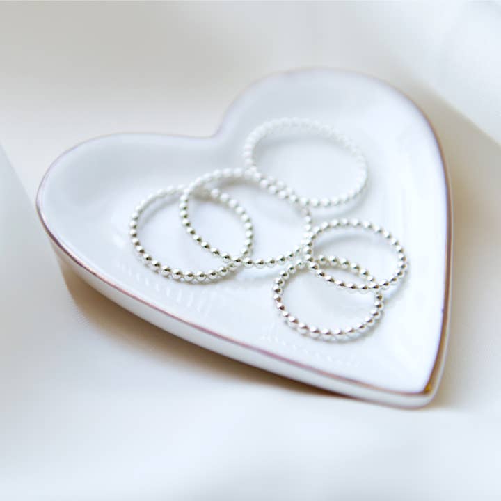 Blossom and Shine - Wholesale Band/Stacked Ring - Beaded Stacking Rings | Sterling Silver or 14k Gold Filled