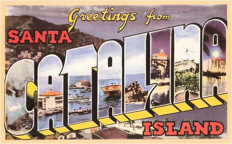 Found Image Press - Wholesale Magnet - Magnet CS-23 Greetings from Santa Catalina Island, Californi0