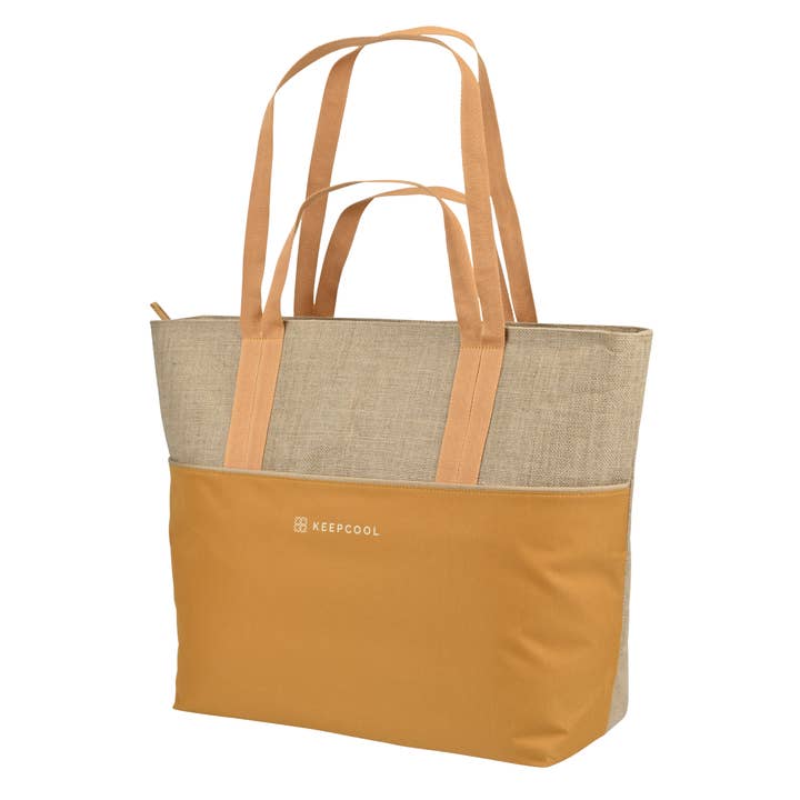 KeepCool Libra Jute Insulated Cooler Bag - SMALL CASE PACKS for wholesale by Out of the Woods® by KeepCool Bags