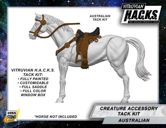 Boss Fight Studio Llc - Wholesale Figurine Toy - Kids - MIGHTY STEEDS - AUSTRALIAN TACK KIT - ACTION FIGURE ACCESSORIES0