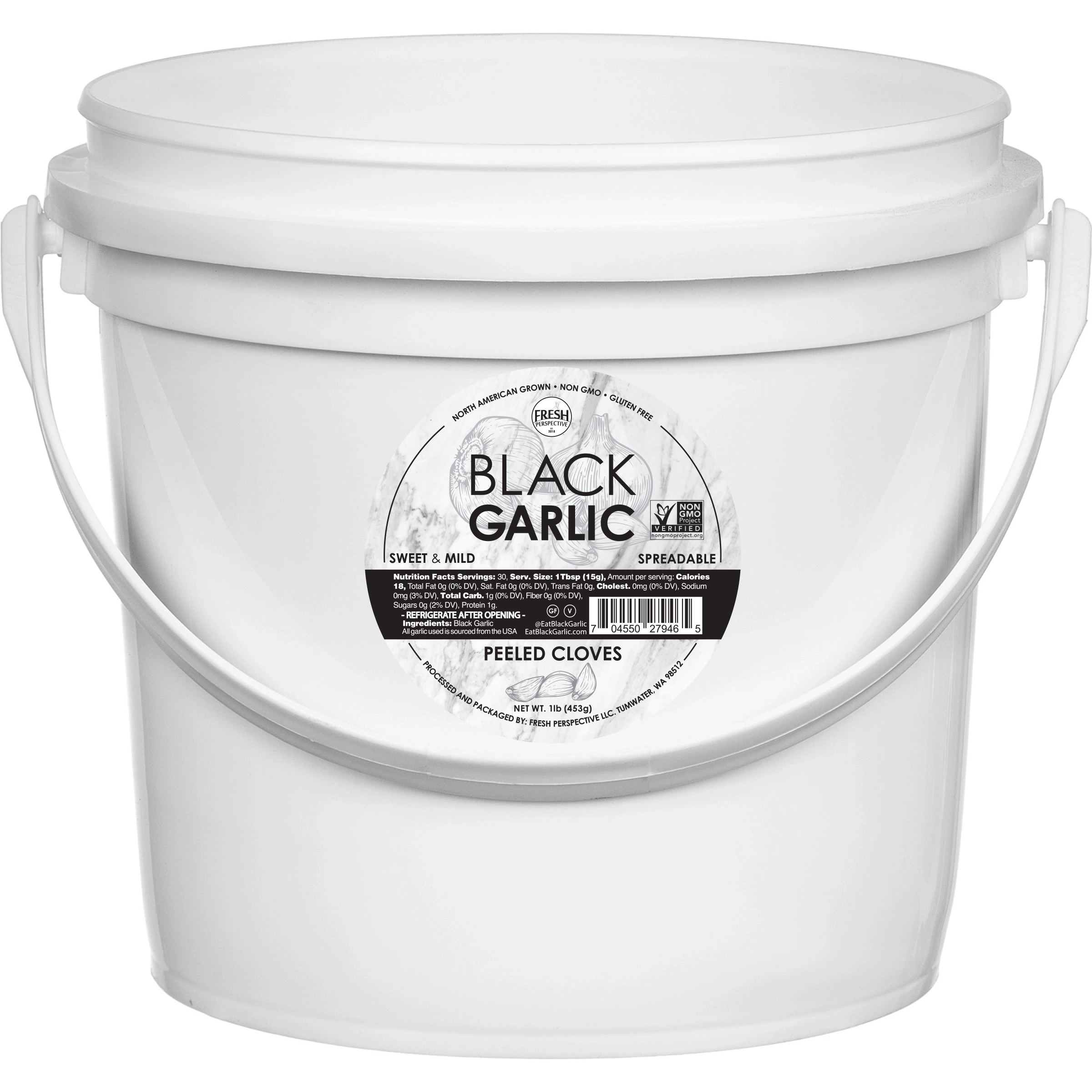 Fresh Perspective - Wholesale Canned Vegetables - Black Garlic Peeled Cloves (Bulk Sizes)1
