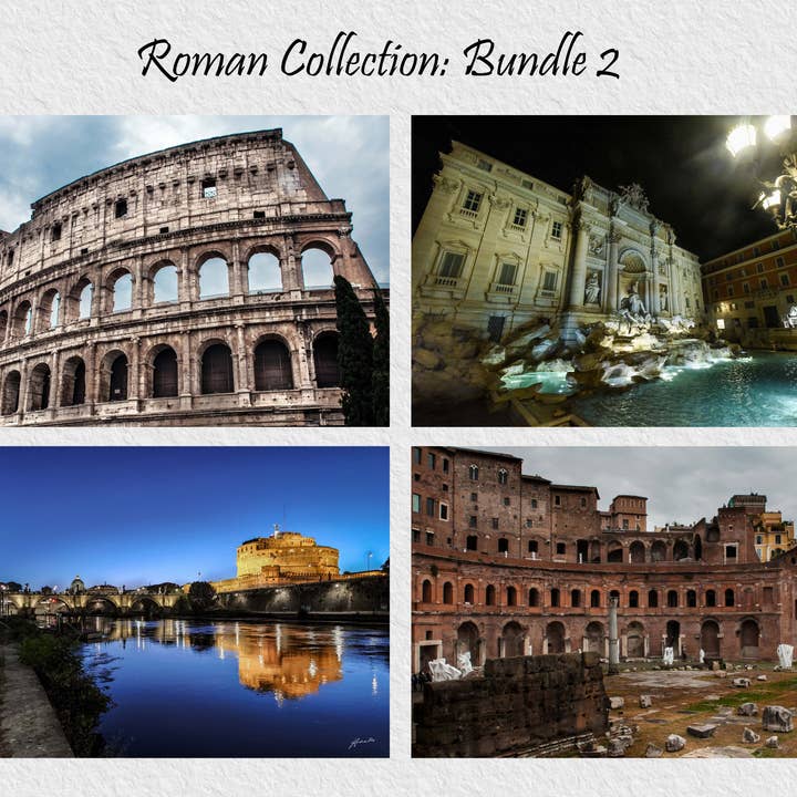 4 pièces Impression d'auteur sur toile/plexi Fabriqué en Italie ROME Coll 2 pour la vente par Andrea Risi Fine Art Photography