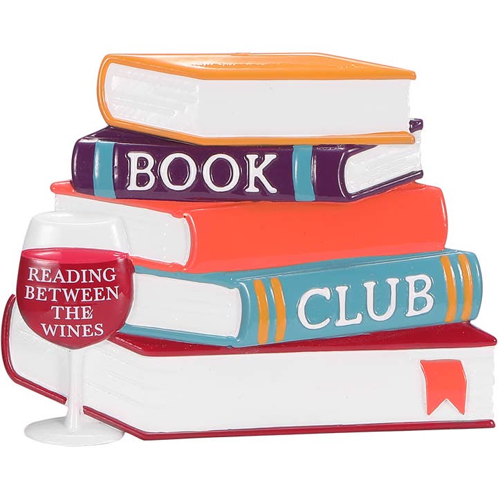 PolarX Ornaments - Wholesale Ornament - Book Club with Wine Personalized Ornament