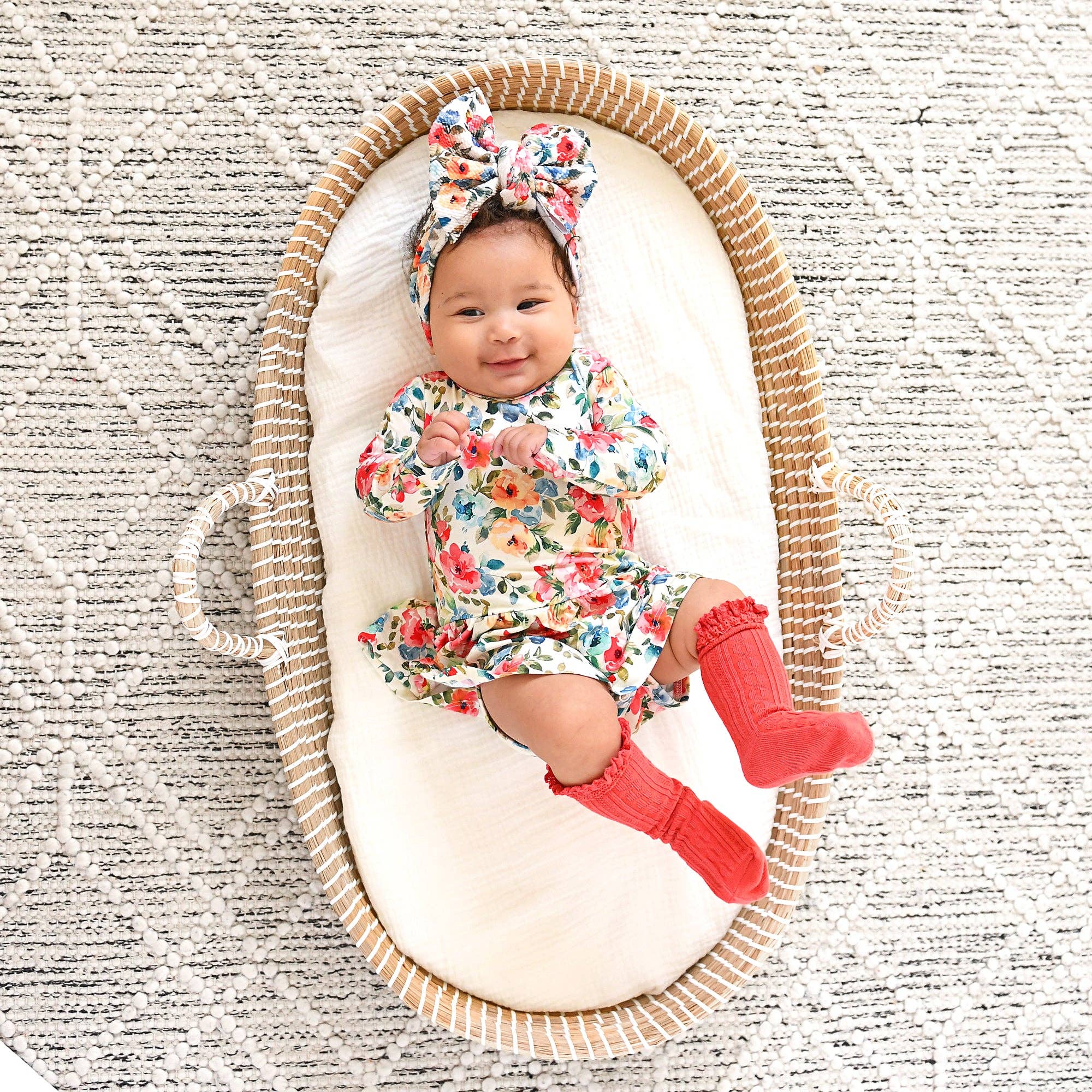 Gigi and Max – Bodysuit - Bebé por atacado – Nayeli TUTU Vestido de Bebé Floral de Bambu6