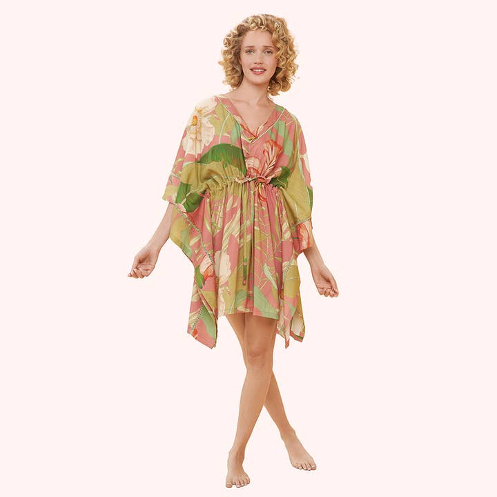 Powder Design inc - US - Wholesale Swim Cover Up - Women's - Beach Cover Up - Delicate Tropical, Candy1
