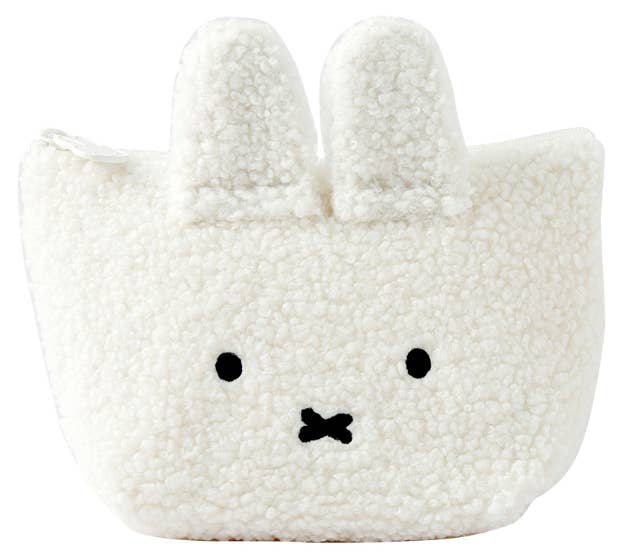 K-Wonderland - Wholesale Pencil Case/Pouch - Miffy Face Fuzzy Cozy Multi Pouch 3