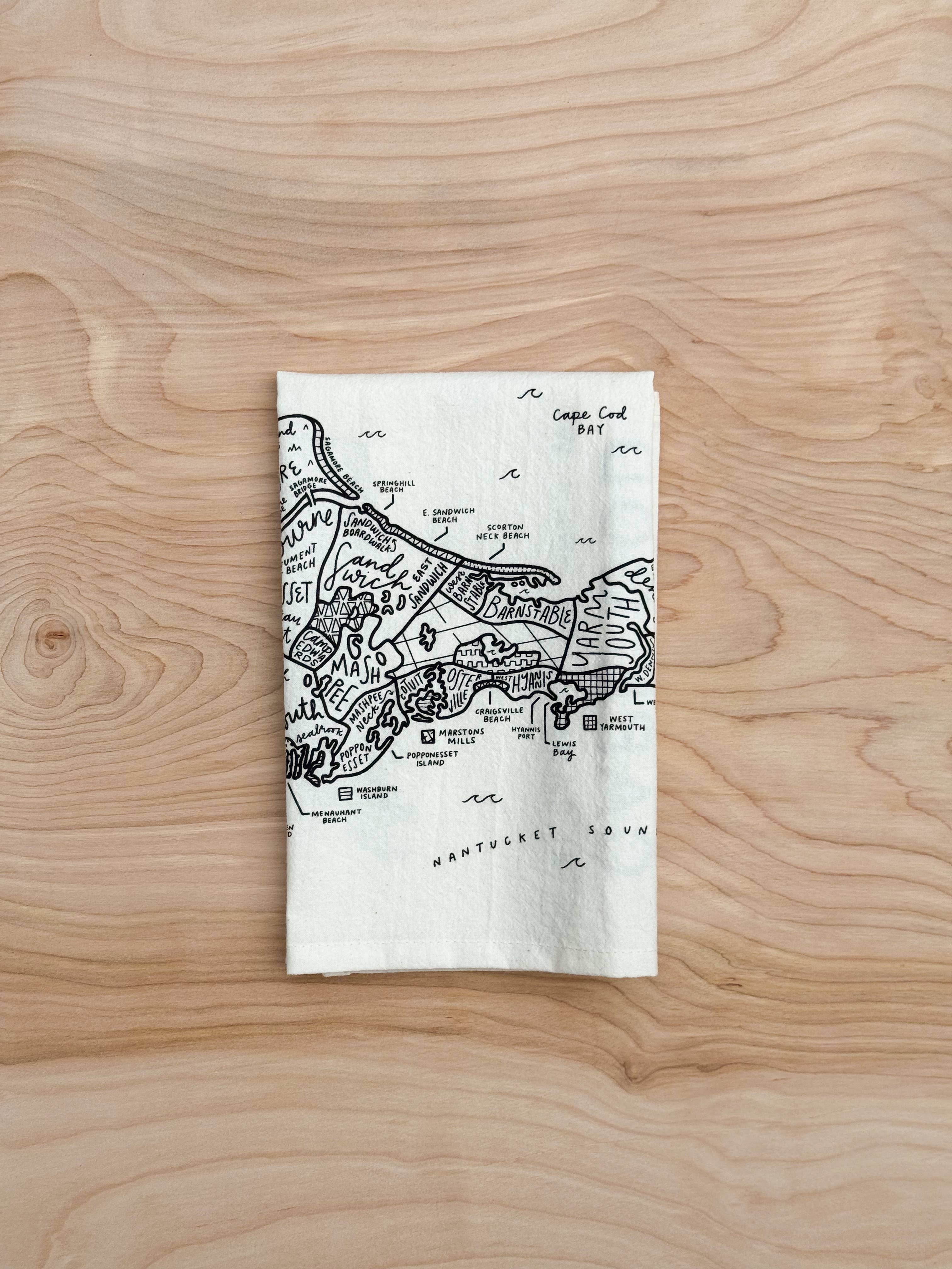 By Aleisha - Wholesale Tea Towel - Cape Cod Map Tea Towel10