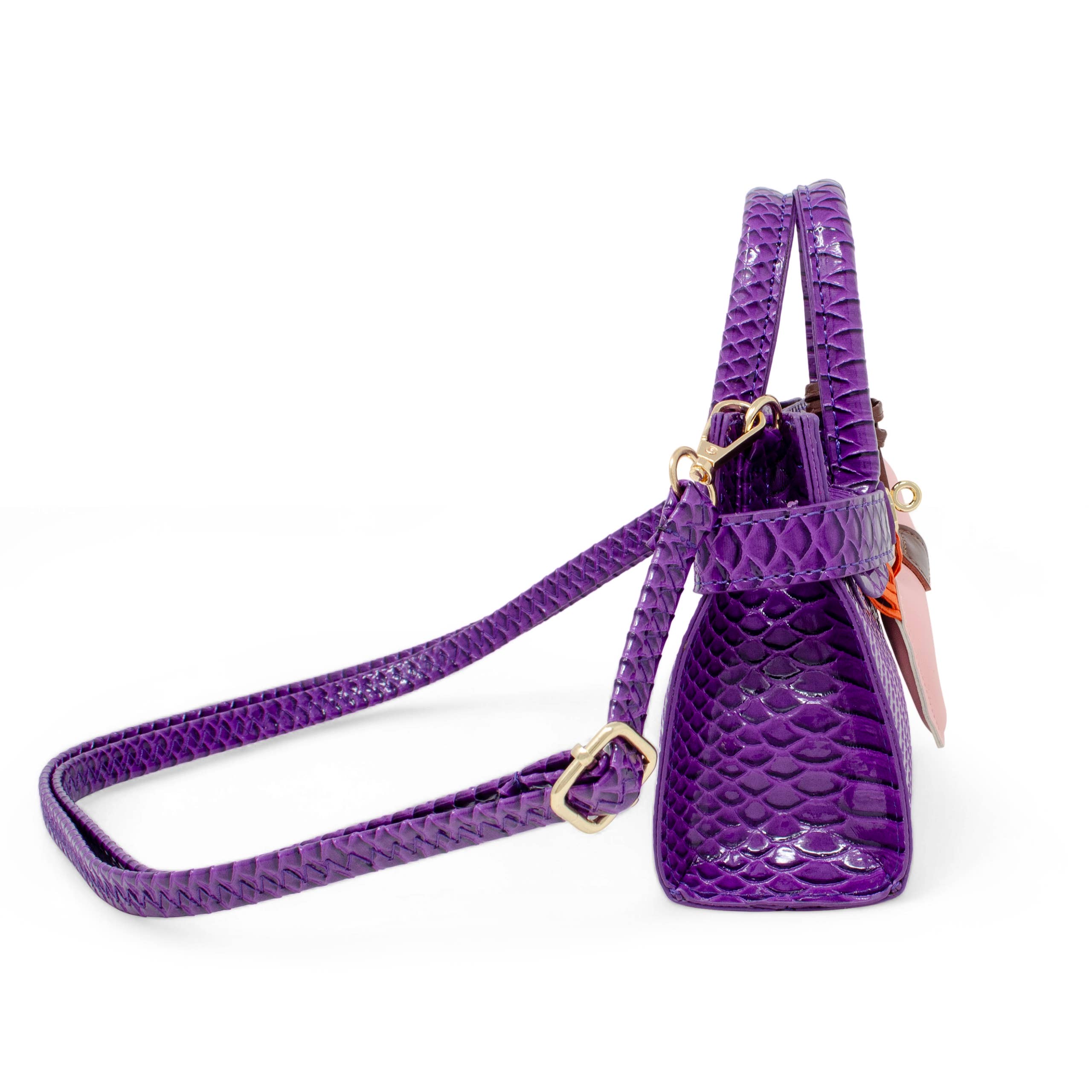 Tiny Treats and ZOMI GEMS – wholesale Handväska - Barn – Handväska för barn i krokodilmönster med ponnydetalj12