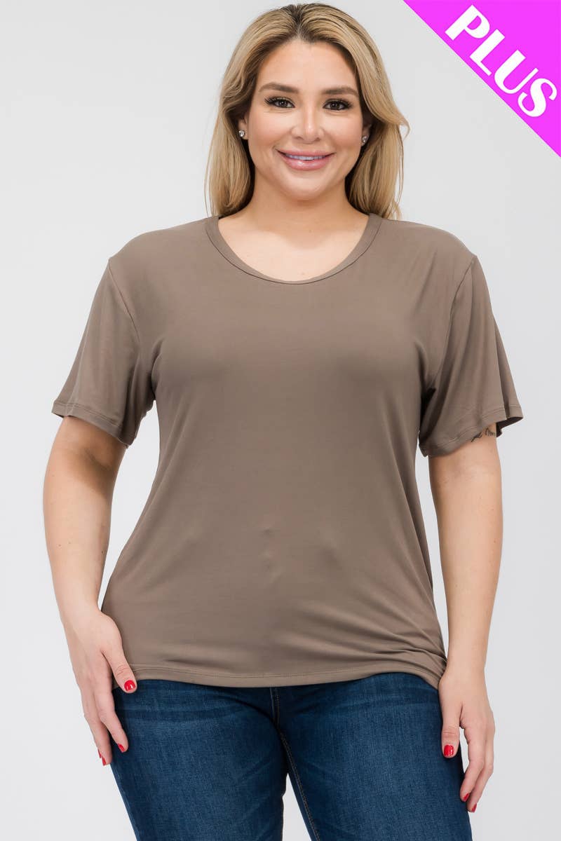 CAPELLA APPAREL - Vente T-shirt – femme - T-shirt basique à manches courtes grande taille5