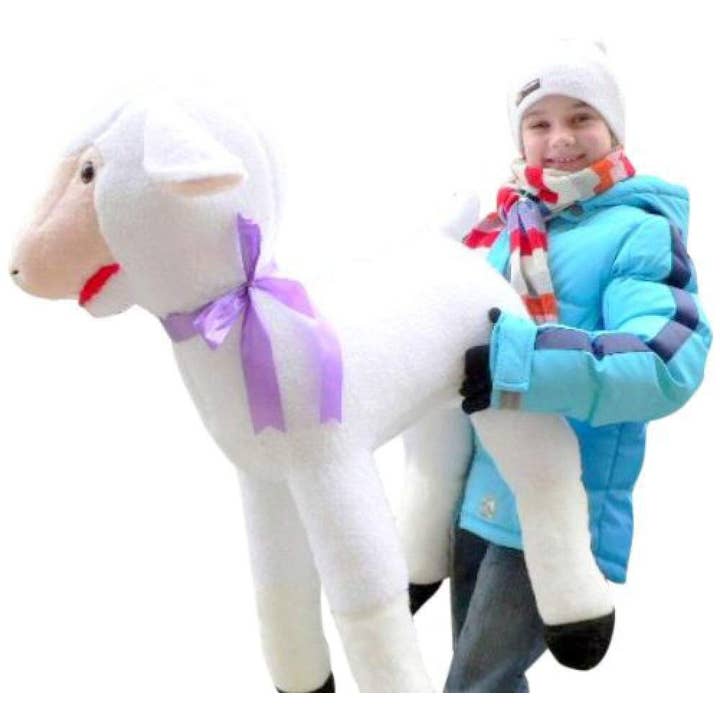 Big Plush - Vente Peluche – enfant et bébé - Agneau géant en peluche de 34 pouces fabriqué aux États-Unis2
