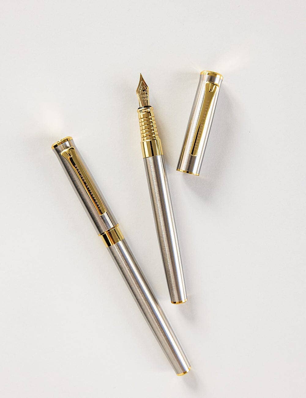 Bespoke Letterpress - Wholesale Pen - Silver Fountain Pen (Boxed)1