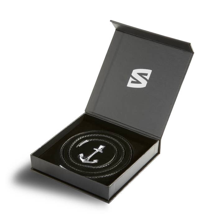 SERASAR – Engroshandel Smykker - Herre – Læderhalskæde med anker i sølv - N0141