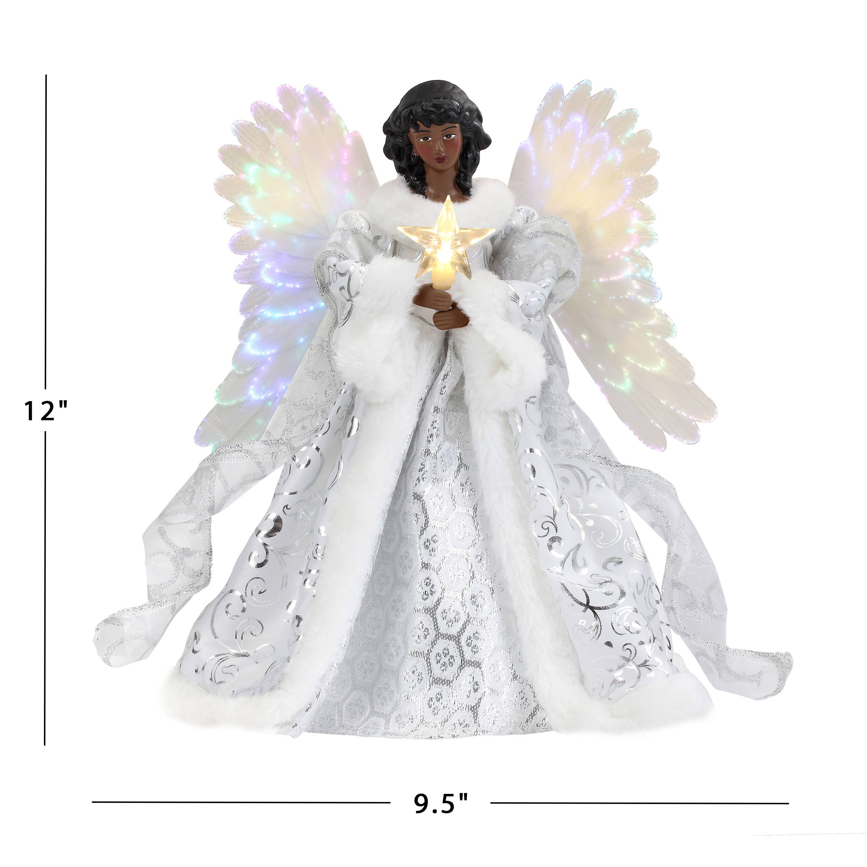 Mr. Christmas - Wholesale Tree Topper - Fiber Optic Animated Tree Topper - Black Angel2