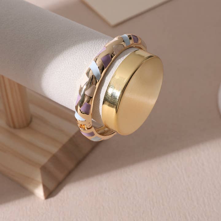 KALISTA - Wholesale Bangle Bracelet - Puzzle Reed6