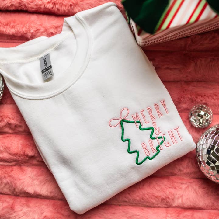 Bash - Wholesale Graphic Sweatshirt - Women's - Christmas Sweatshirt, Christmas Apparel, Embroidered