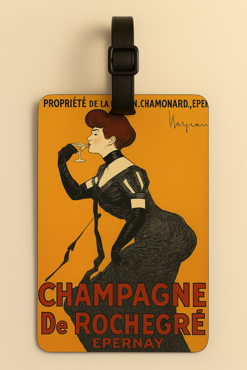 Jolitee - Vente Étiquette pour bagage - Étiquettes de bagages en cuir végétalien : Art d'affiche vintage5