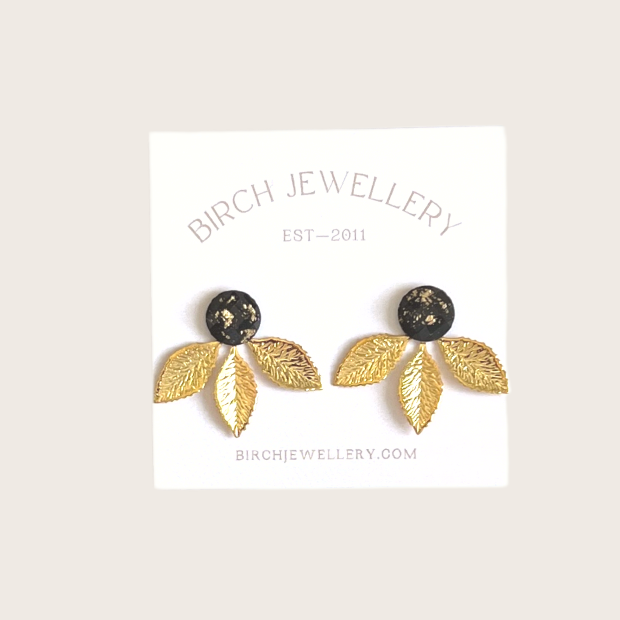 Birch Jewellery - Vente Boucles d'oreilles ear jackets/manchettes d'oreille (climbers) - Cache-oreilles en forme de feuille d'or4