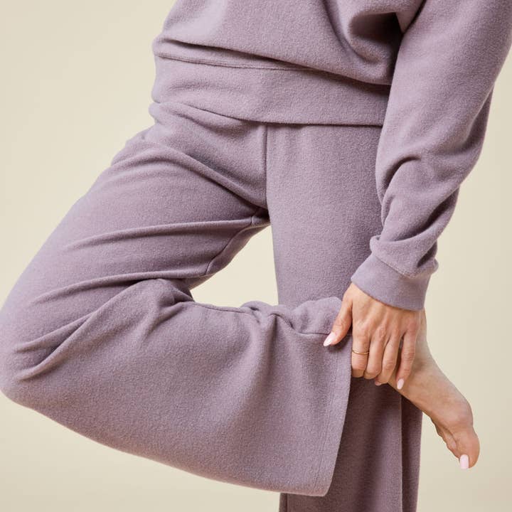 Softies - Wholesale Lounge Set - Women's - Vintage Velvet V-Neck with Wide Leg Pant6