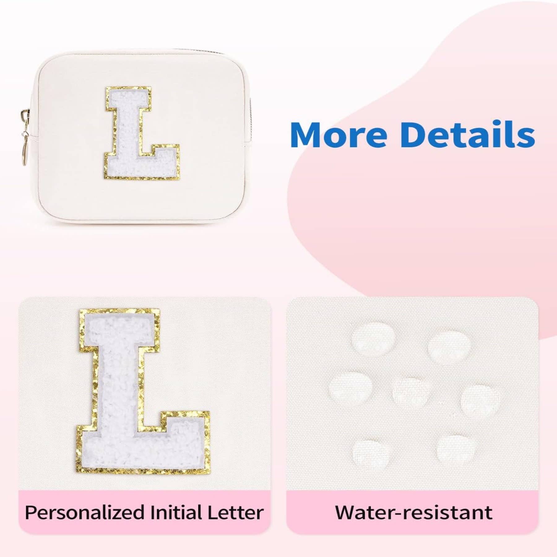 wandf – Großhandel Schmink-/Kosmetiktasche – Personalisierte Monogramm-Tasche Mini Initialen Schminktasche34