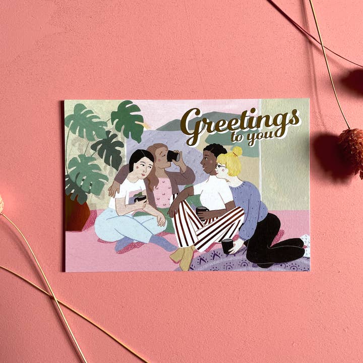 Ansichtkaart "Groeten" voor wholesale door LISELillustration