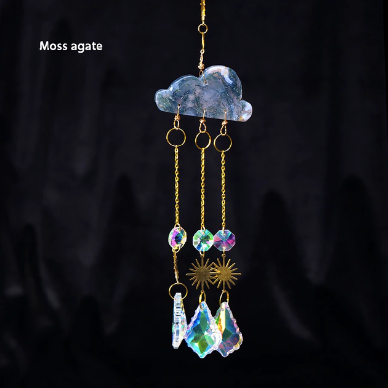 Crystolver (We Cover All Import Fees) - Wholesale Suncatcher - Cloud Carving Rainbow Charm Suncatcher0