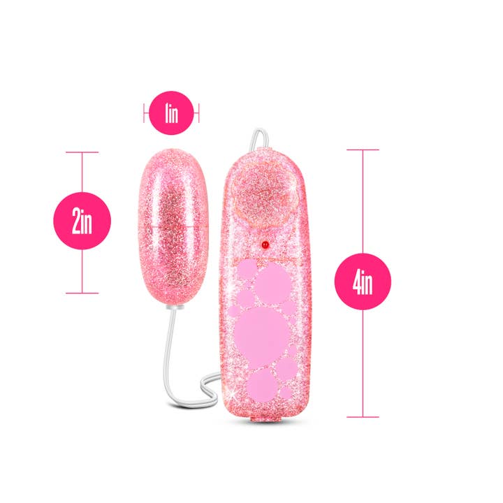 Blush - Wholesale Sex Toy - B Yours - Glitter Power Bullet - Pink2