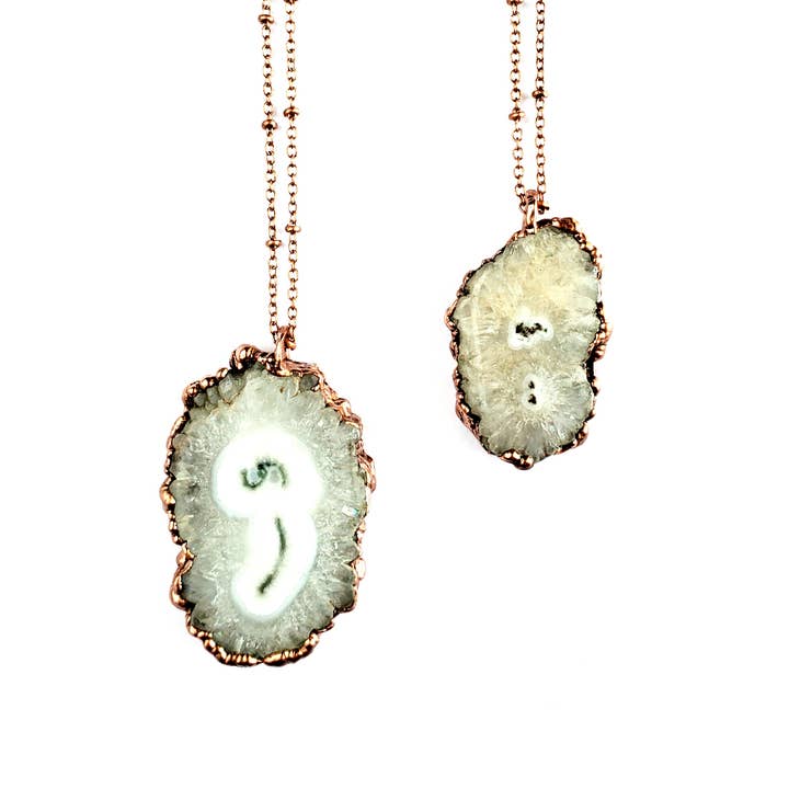 MergingMetals – wholesale Pendant/charm necklace – Natural Solar Quartz Necklace