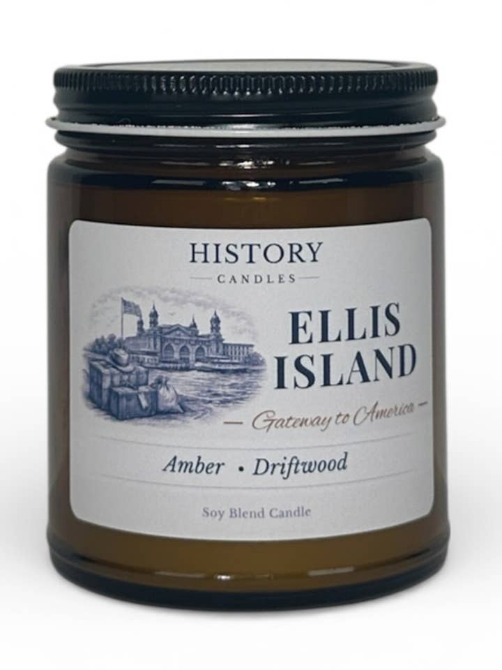 Ellis Island - History Candle – Amber and Driftwood for wholesale by History Candles