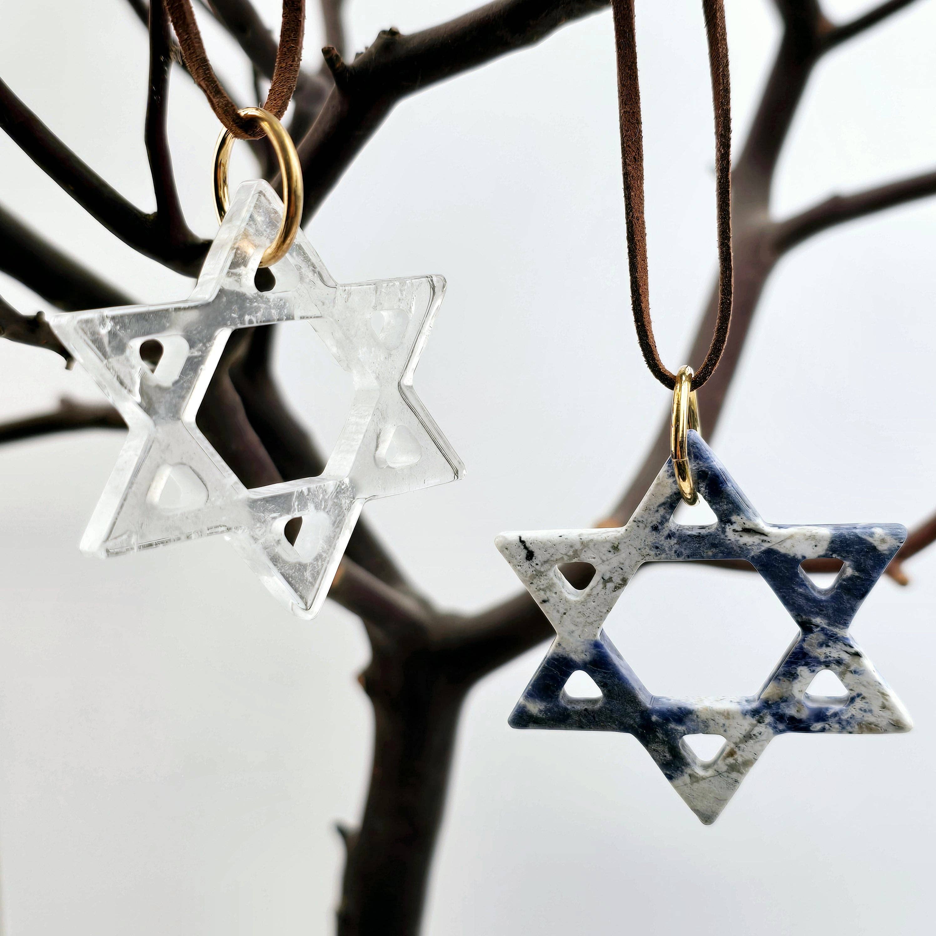 Rock Paradise - Wholesale Ornament - Crystal Star of David Ornament - You Choose Stone3