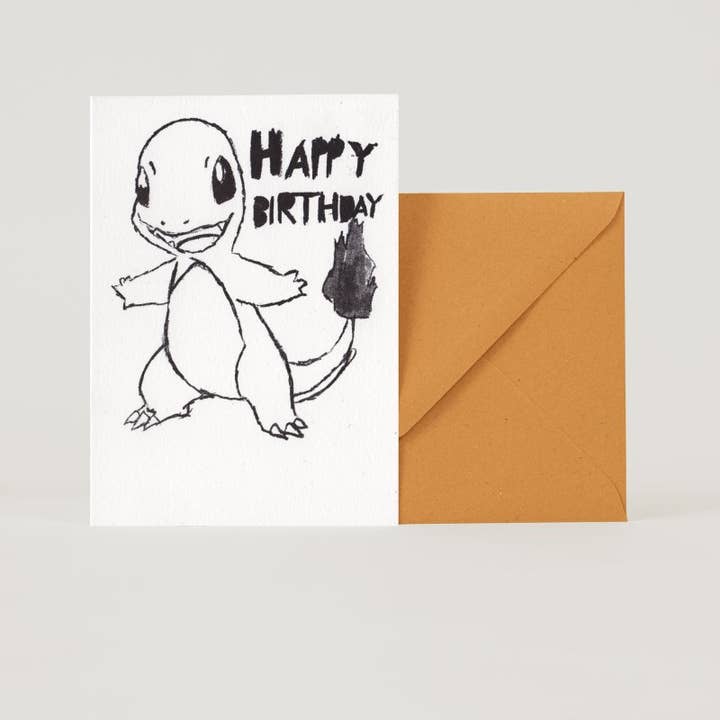 Happy Birthday Pokemon2 Folding Card for wholesale by superjujupress