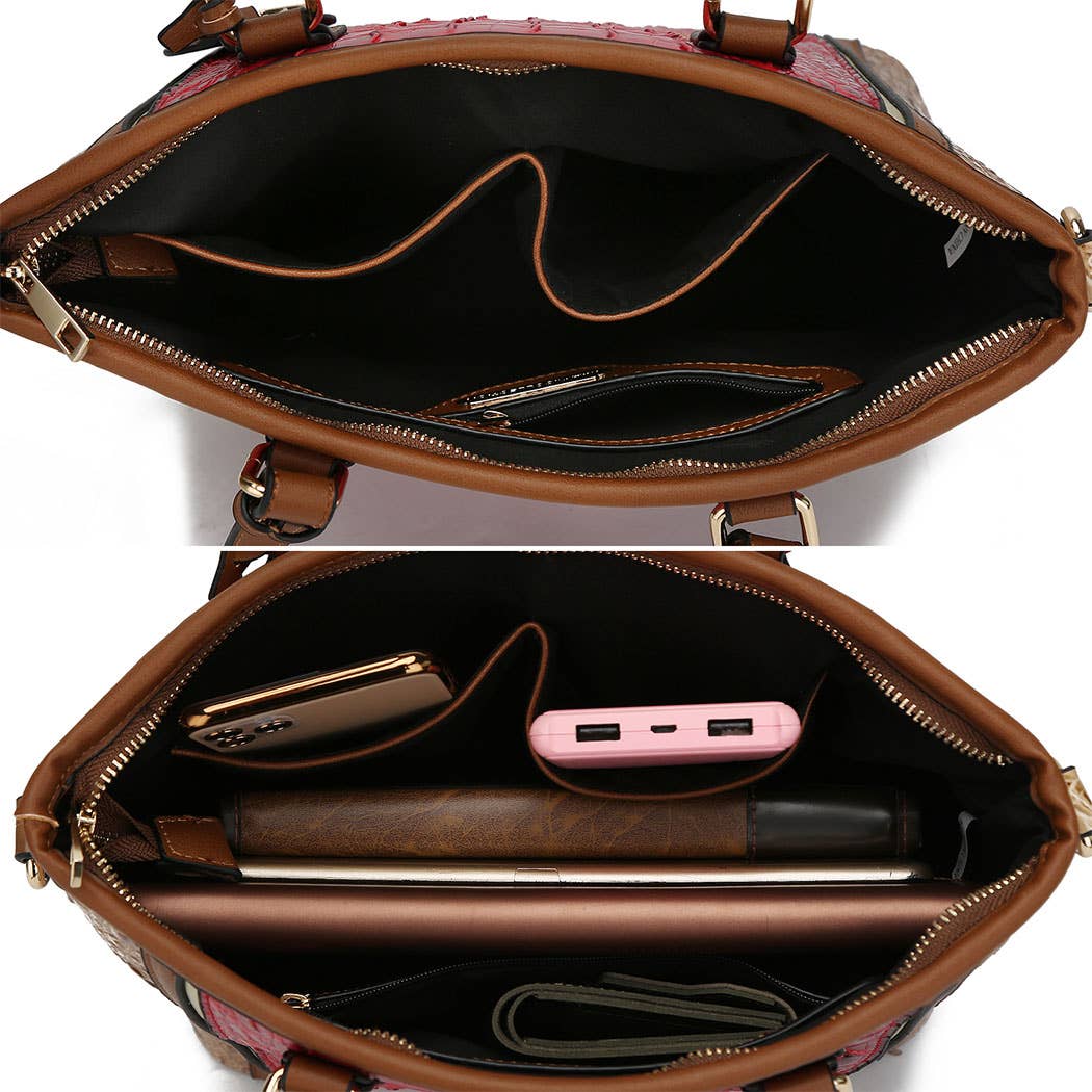 MKF Collection – Großhandel Tragetasche – Damen – MKF Lizza Croco Henkeltasche mit Prägung für Damen von Mia K10