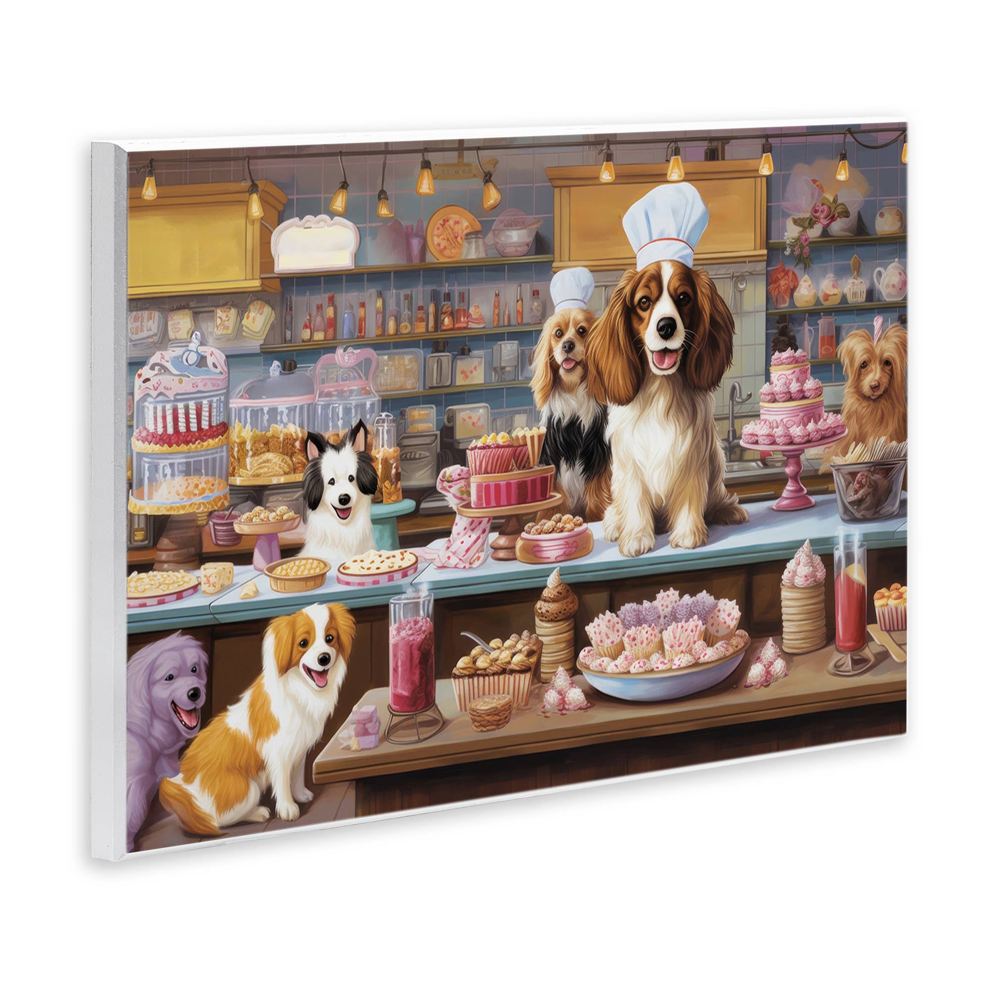 Stupell Industries – Engroshandel Vægskilt – Søde Godter Konditorhunde - Uindrammet Vægkunst3