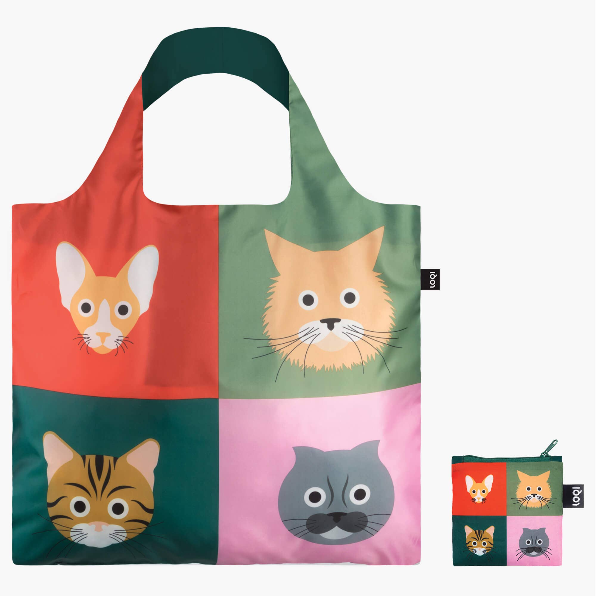 LOQI - Wholesale Tote Bag - Unisex - STEPHEN CHEETHAM Cats Recycled Bag1