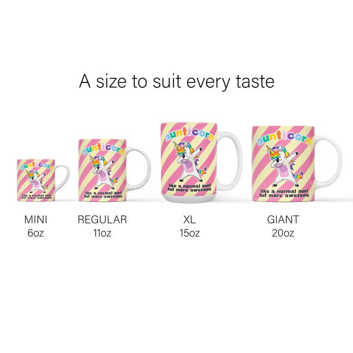 Mug Monster - Venta al por mayor Taza - Taza divertida y novedosa de Aunticorn, idea de regalo de cumpleaños para tía