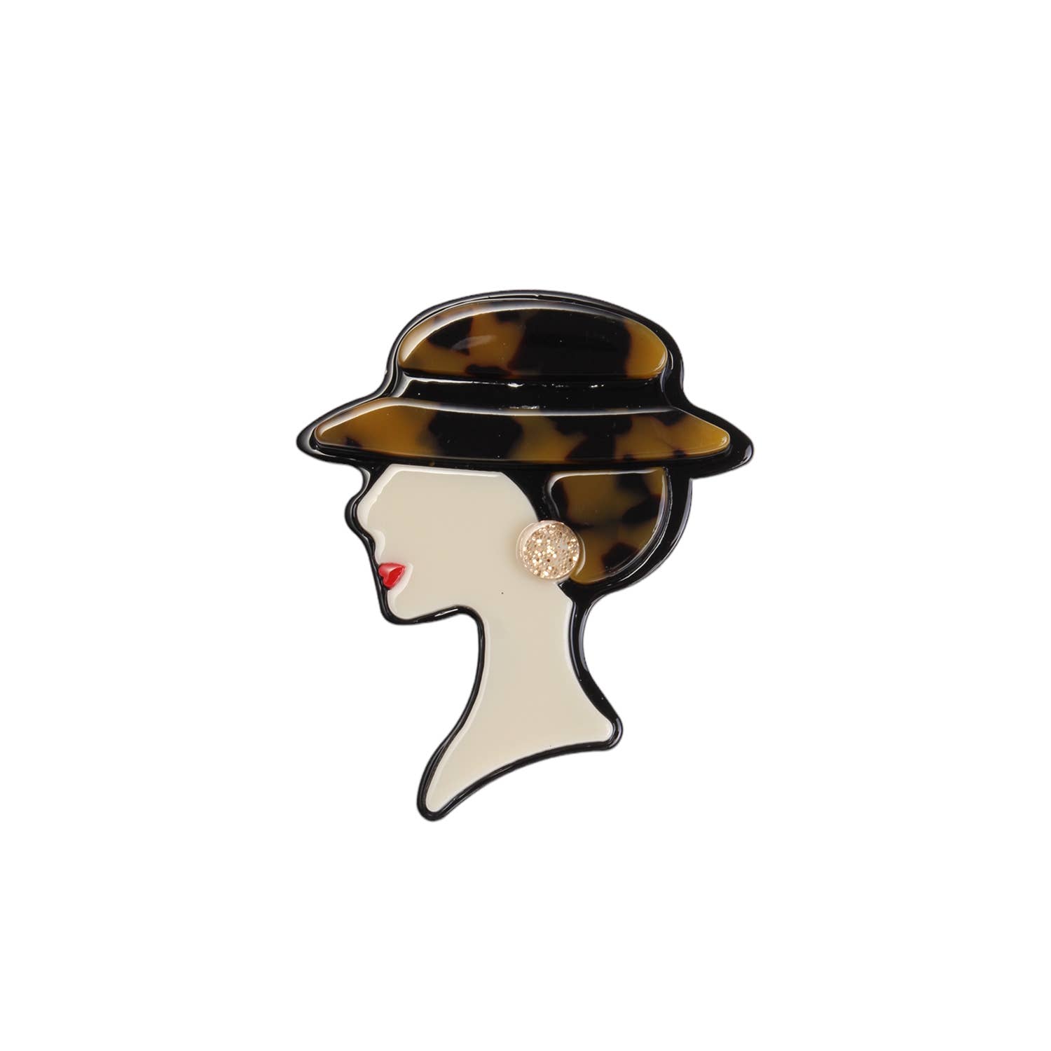Domoflor s.l – wholesale Brooch – 👒 Elegant lady brooch with hat 👒2