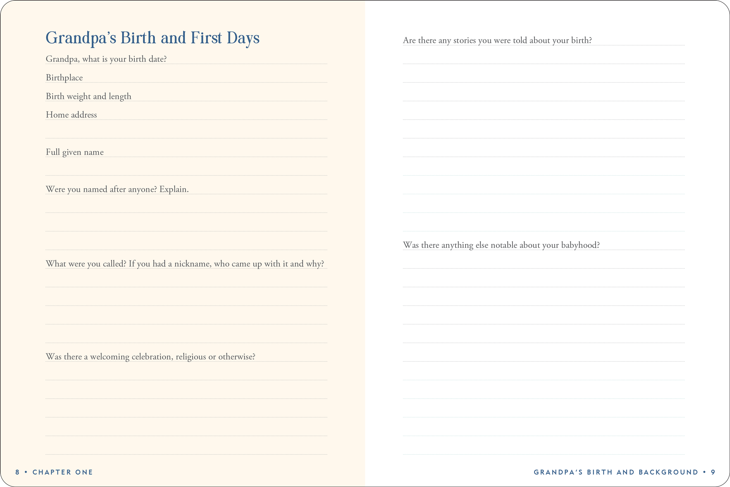 Peter Pauper Press - Wholesale Journal/Diary - Grandpa's Story2