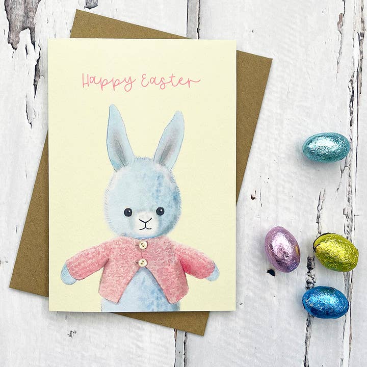 Easter Bunny Toy Card for wholesale by Made In Pixieland