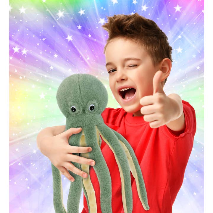Cota Global - Wholesale Stuffed/Plush Toy - Kids & Baby - Super-Soft Plush - Green Octopus 15"1