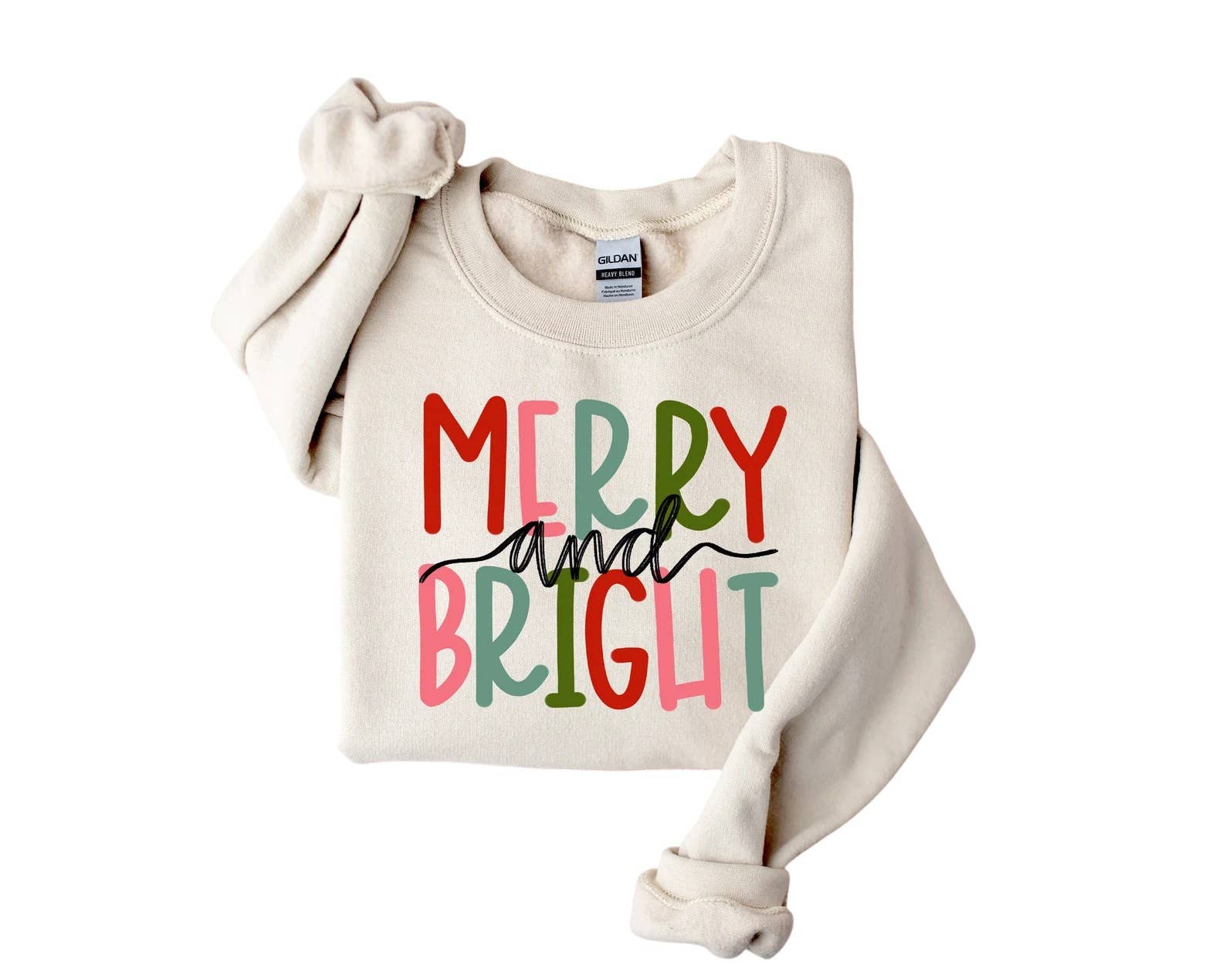 The Candy Collections - Wholesale Graphic Sweatshirt - Women's - Merry & Bright Christmas sweater sweatshirt crewneck 1