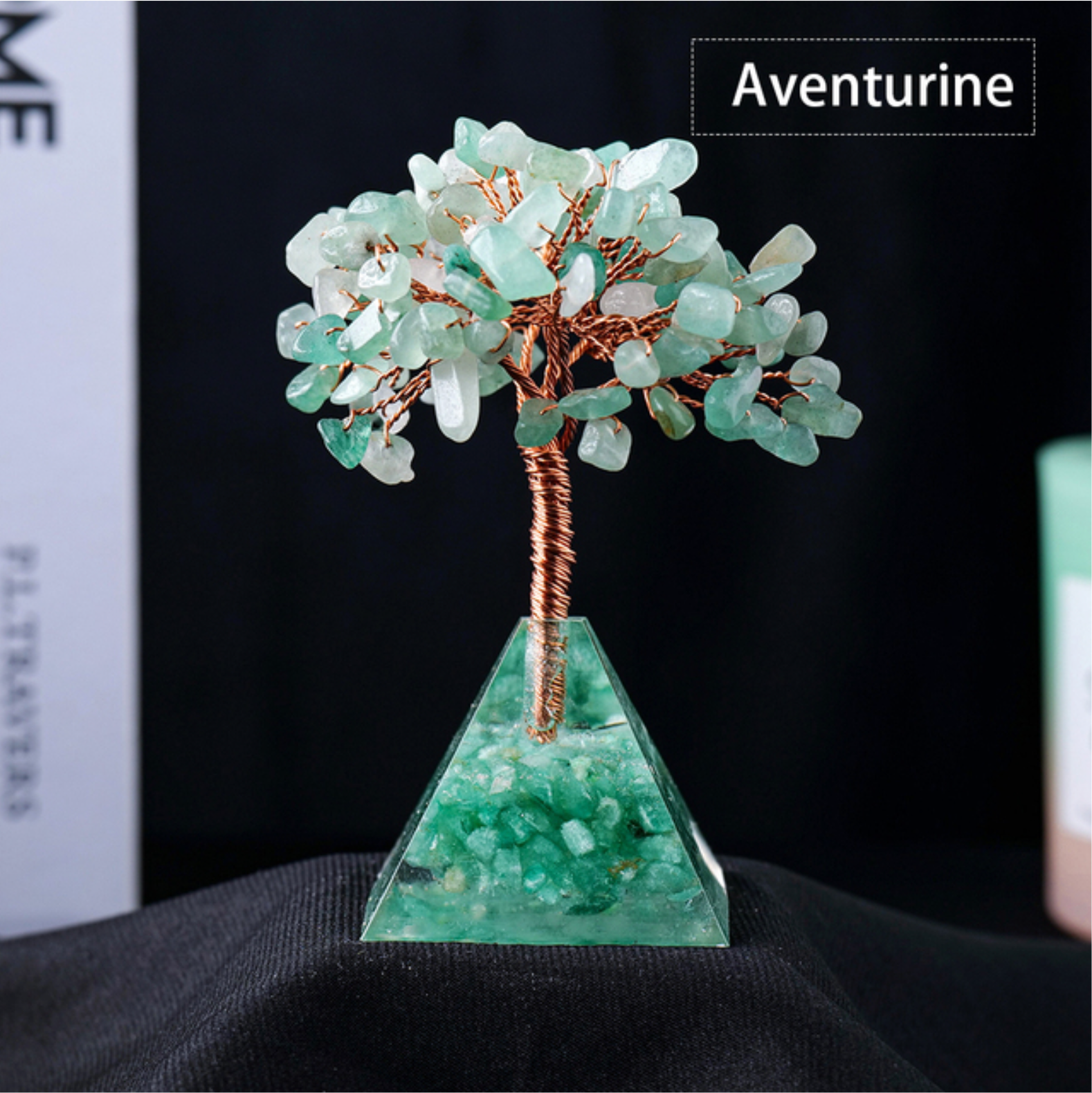 Crystolver (We Cover All Import Fees) - Vente Décorations de table - Arbre de la Fortune en Cristal Naturel avec Base en Pyramide8