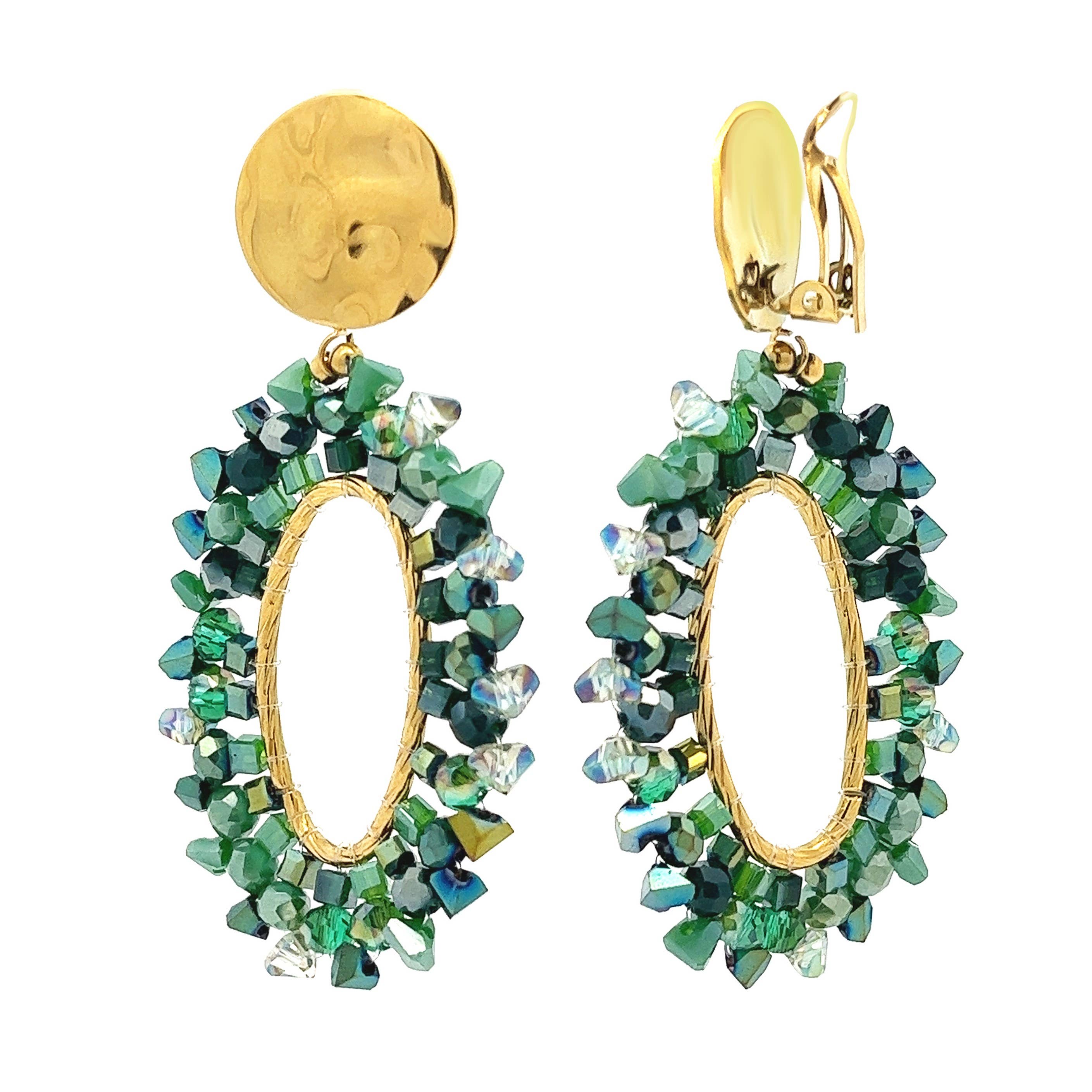 AMORINO SRL - Wholesale Dangle Earrings - Crystal Earring Clip - OL2392E7342