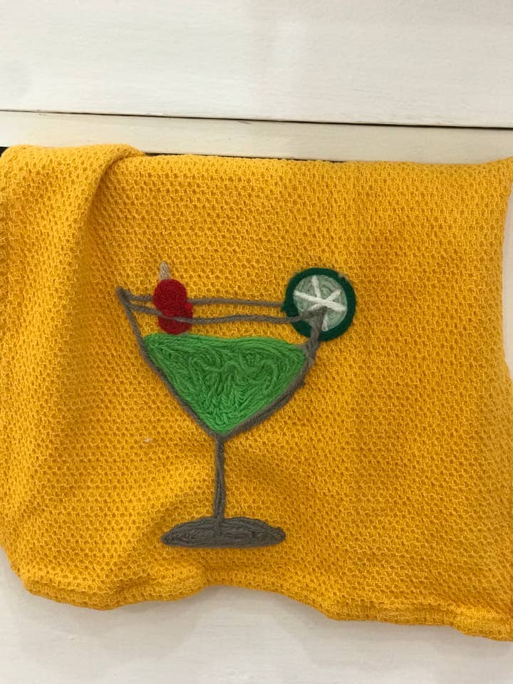 Margarita Kitchen Towel, cocktail, hostess gift, party gift for wholesale by Miss Mavis Fun House