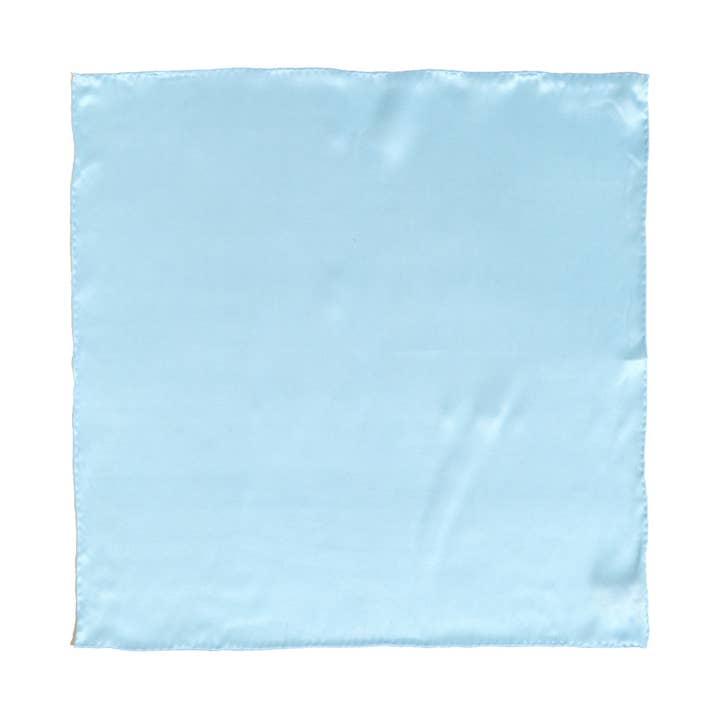 "Dapper Fold" Silk Pocket Square - Light Blue for wholesale on Faire