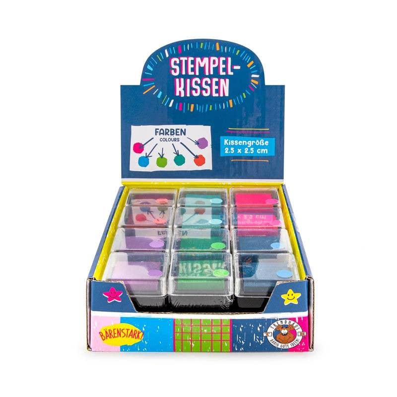 Trendhaus - Venta al por mayor Sello de goma/decorativo - Niños y bebés - Almohadilla de tinta motivacional 2,5 x 2,5 cm, surtido de 6 colores