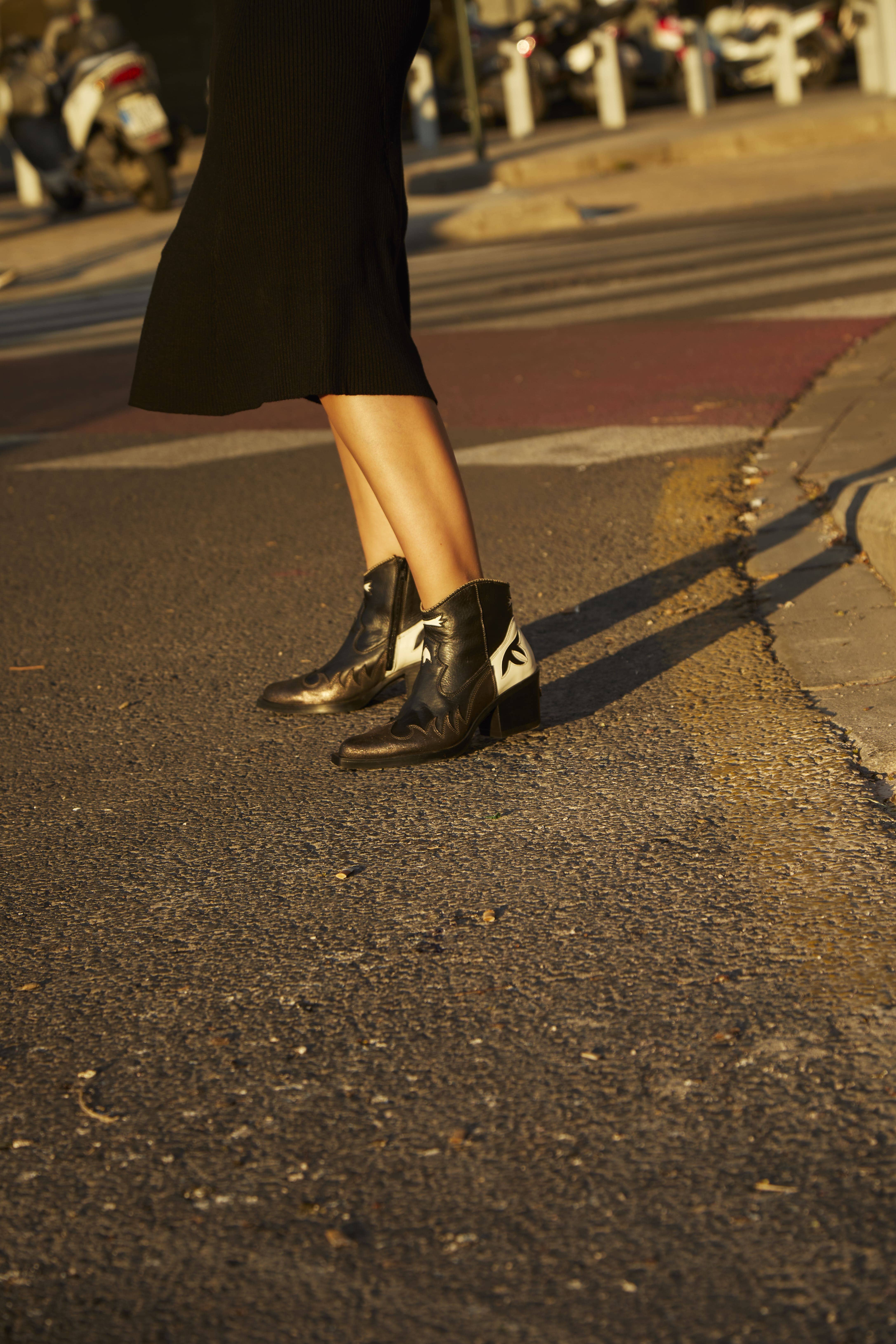 NEMONIC - Wholesale Cowboy Boots - Women's - 2353 Atlanta Lead-Black-Ice2