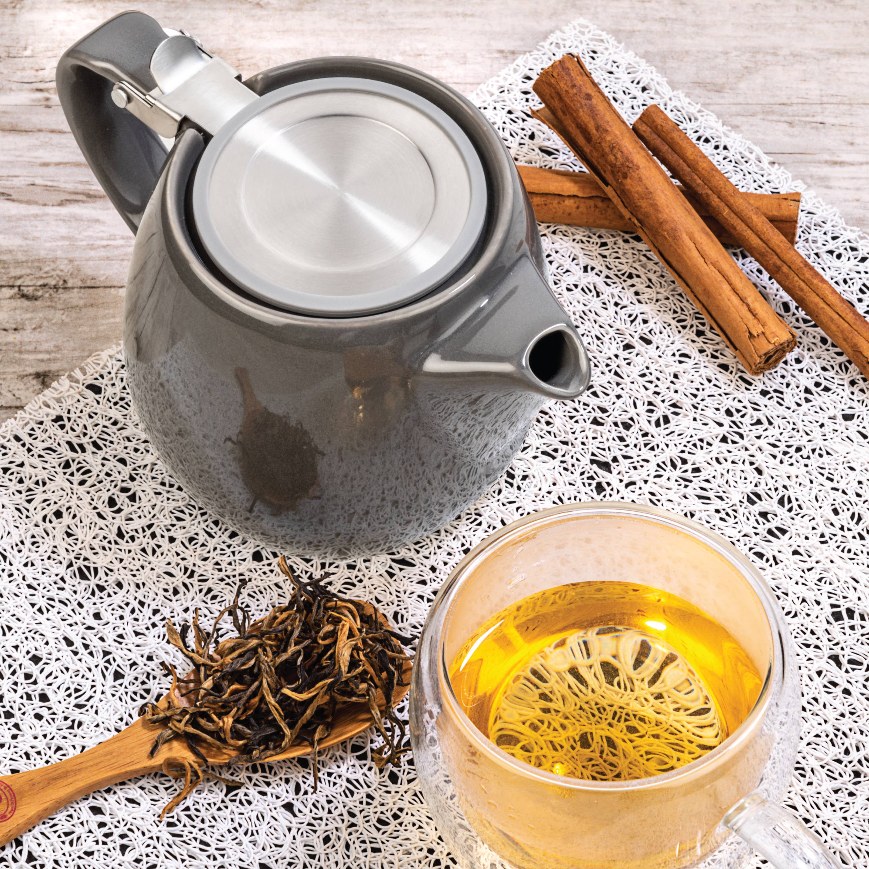 TEALYRA / LUXBE - Venta al por mayor Teteras - Tetera de porcelana Pluto con infusor de metal 540 ml6