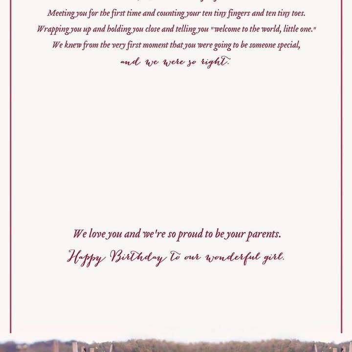 Legacy - Vendita all'ingrosso Biglietti di auguri - Giardino - Biglietto di compleanno per figlia1